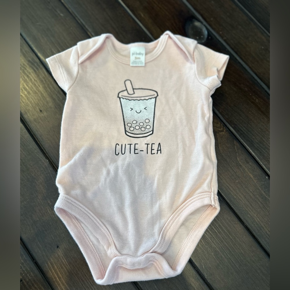 pink “Cute-Tea” Bodysuit - 3M
